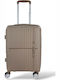 Forecast Reisekoffer Hart Beige mit 4 Räder Höhe 55cm