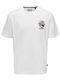 Only & Sons Popeye T-shirt Weiß Baumwolle