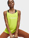 Puma Fit Fashion Women's Athletic Blouse Sleeveless Fast Drying with Sheer Yellow