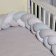 Baby Oliver Crib Bumpers Braided Inside White-yellow-grey 20x200cm