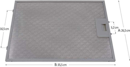 Filtru Metalic Pentru Hotă Compatibil Bosch 26,5 X 35,5 Cm