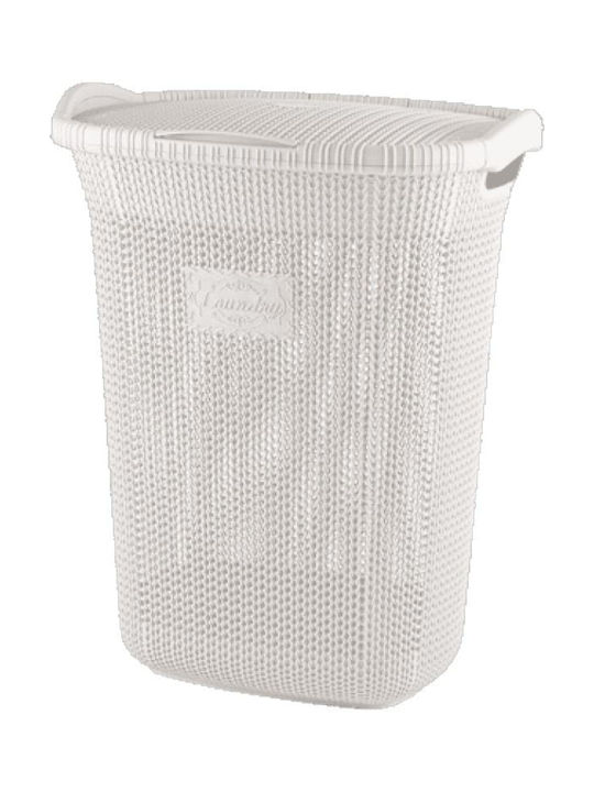 Violet Design Laundry Basket Plastic 48x36x59cm White