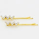 Decorative Hair Pins Gold with Strass 2 Pieces