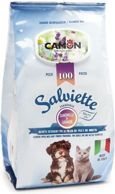 Camon 100 Dog Wipes For Dogs & Cats With Chamomile