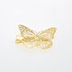 Hair Clip with Butterfly Gold