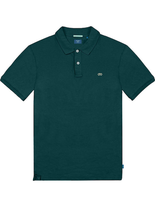 Double Men's Blouse Polo Forest Green