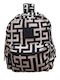 Midneto Polymnia I Women's Bag Backpack Beige Black Labyrinth