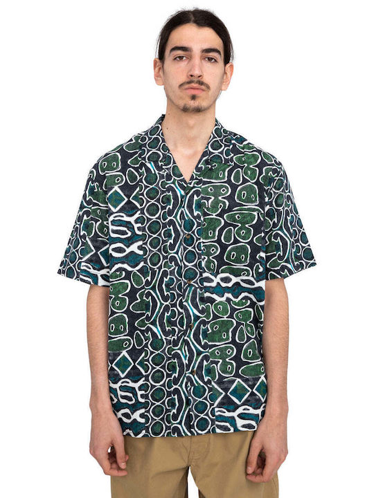 Κοντομάνικο Λινό Πουκάμισο Snake Camo