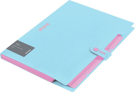 Berlingo Folder with Button for Paper A4 Blue BE
