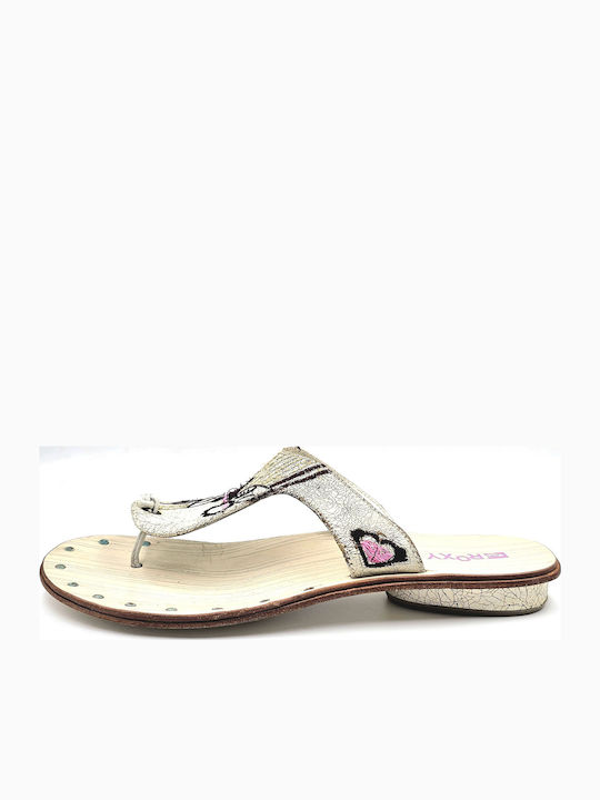 Agra Leather Women's Flat Sandals in Beige Color