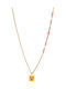 Achilleas Accessories Halskette aus Rosa Vergoldetem Stahl Rosa