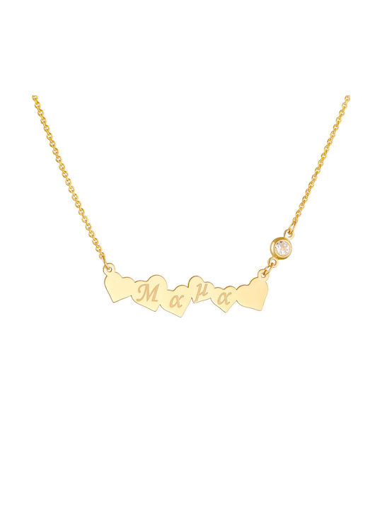 Necklace Family from Gold 14K