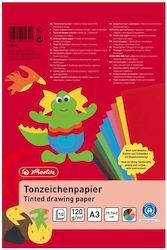 Herlitz Karton Beidseitig 10 Blätter 29x42cm. (Verschiedene Farben)