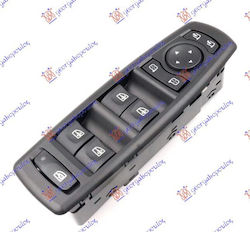 Mirror Window Switch Quadruple 1 Frame/13 Pin Me Frame Black Small Folding Renault Fluence 10-13 809610006r Left 1 pc