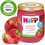 Hipp Cremă de fructe Apple with Strawberry & Raspebrry Fără gluten pentru 5m+ 190gr