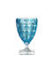 Mario Luca Giusti Winston Glass for White and Red Wine made of Glass in Turquoise Color Goblet
