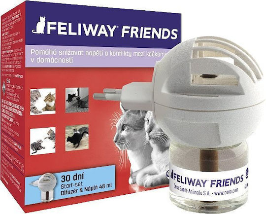 Feliway Friends Diffuser Cat Nutrition Supplement for Anxiety & Stress Management 150gr 48ml