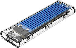 Orico Carcasă pentru unitate de hard disk M.2 SATA III NVME cu conexiune Tip-C în culoarea Albastru