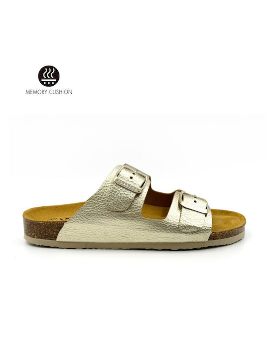 Plakton Anatomic Leather Women's Sandals Gold