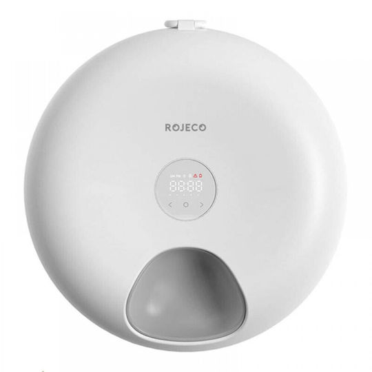 Rojeco RWSQ-07 Αυτόματo Μπολ από Πλαστικό ABS Φαγητού για Σκύλο & Γάτα 200ml σε Λευκό Χρώμα
