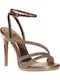 Sandalen mit Strass Copper