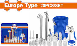 Wadfow WQP9430 Kit de Scule Pneumatice 20 Piese