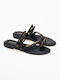 Zehentrenner Glitzer Leopard Flache Sandalen