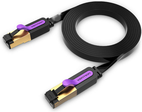Vention Flat U/UTP Cat.6 (Gigabit) Καλώδιο Δικτύου Ethernet 20m Μαύρο