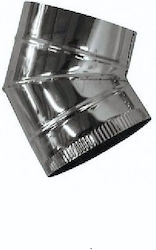 Technometal Ημιγωνία Σύνδεσης Καπνοδόχου Γαλβανιζέ 300mm Ασημί