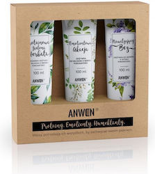 Anwen Low Porosity Hair Conditioners Set Protein Grüner Tee 100ml + Emollient Action 100ml + Moisturizing Bez 100ml