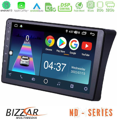 Bizzar Sistem Audio Auto 2DIN (Bluetooth/USB/WiFi/GPS/Apple-Carplay/Android-Auto) cu Ecran Tactil 9"