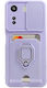 Back Cover Metallic with Strap Purple (Xiaomi Redmi 13C, Poco C65)