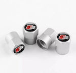 Carro 236459 Aluminium Valve Caps Audi S 4 Pieces Silver