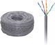 Cabletech U/UTP Cat.5e (Gigabit) Καλώδιο Δικτύου Ethernet χωρίς ακροδέκτες 305m Γκρι