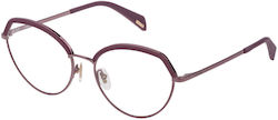 Police Metal Eyeglass Frame Cat Eye VPL932
