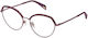 Police Metal Eyeglass Frame Cat Eye Burgundy VP...