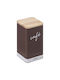5Five Coffee Box with Lid Metallic Brown 11x11x19cm 1 Pieces