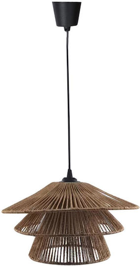 Inart Oakim Κρεμαστό Φωτιστικό Καφέ 35.5x35.5x170εκ. Inart Oakim Κρεμαστό Φωτιστικό Καφέ 35.5x35.5x170εκ.