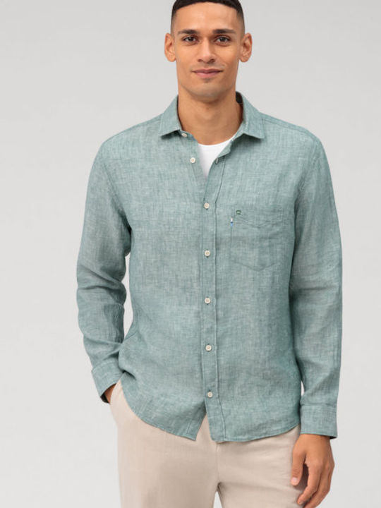 Olymp Casual Linen Shirt Khaki