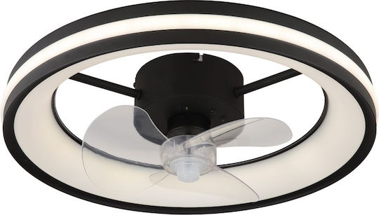 Globo Lighting Gatian Plafonieră 50cm Cu Lentile De Mărire Neagră