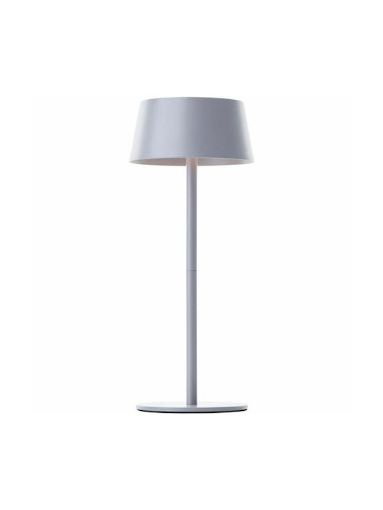 Brilliant Metall Tischlampe LED mit Gray Schirm und Basis