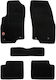 Autopataki Set of Front and Rear Mats 5pcs for Fiat Grande Punto 2005-2018 Black