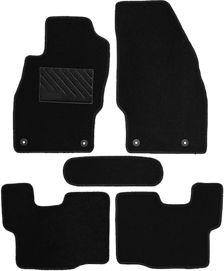 Set of Front and Rear Mats 5pcs for Opel Corsa 2006-2019 Black