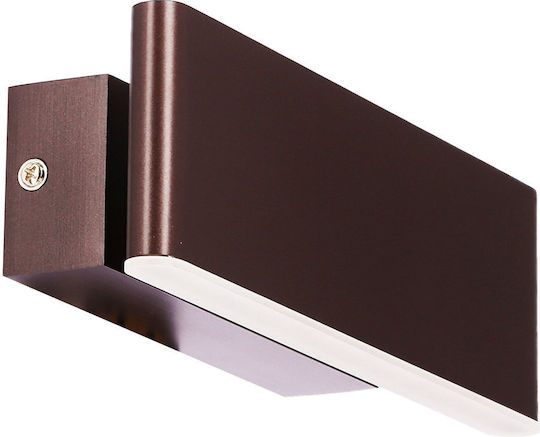 MSA Lamp Wall with Integrated LED and Natural White Light Brown