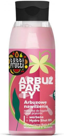 Farmona Tutti Frutti Moisturizing Bath Shower Milk Watermelon Verbena + Hydro Shot B5 400ml