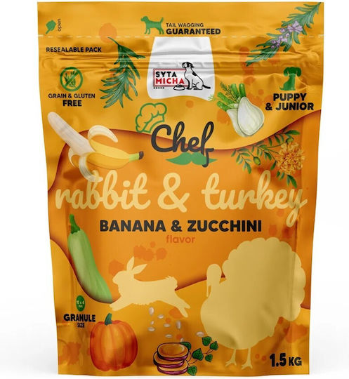 1.5kg Dry Food for Dogs Grain-Free & Gluten-Free with Rabbit, Rabbit and Turkey