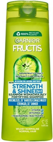 Garnier Strength & Shine 2in1 Σαμπουάν Αναδόμησης/Θρέψης & Όγκου για Κανονικά Μαλλιά 400ml