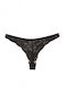 Damen Zeichenfolge mit Spitze Black