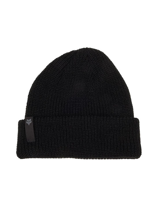 Fox Beanie Masculin Căciulă Tricotat în culoarea Negru