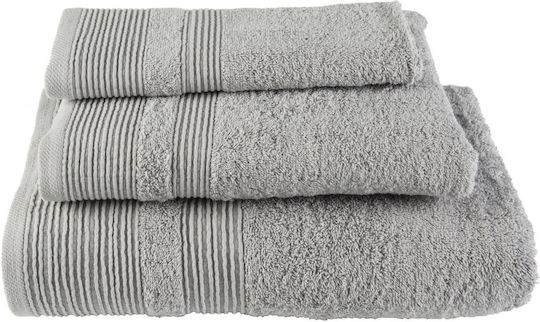 Bath Towel Face 50x90cm Light Grey Weight 600gsm